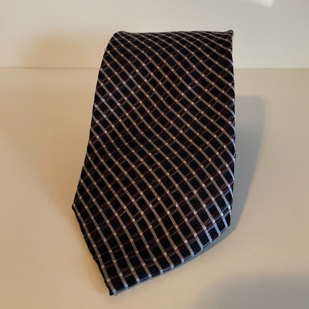 Pronto Uomo Men's Black Silk Necktie